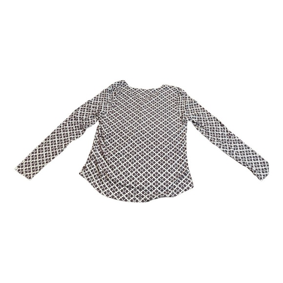 Cleo V-Neck Purple And Grey Henley Long Sleeve Top Size M - Picture 2 of 4